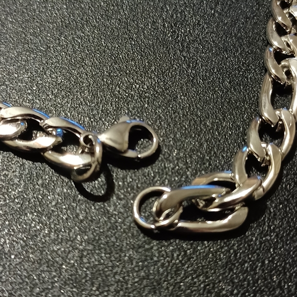 Mens Womens 18k White Gold Over Sterling Silver 20" Figaro Necklace Chain - Picture 9 of 9